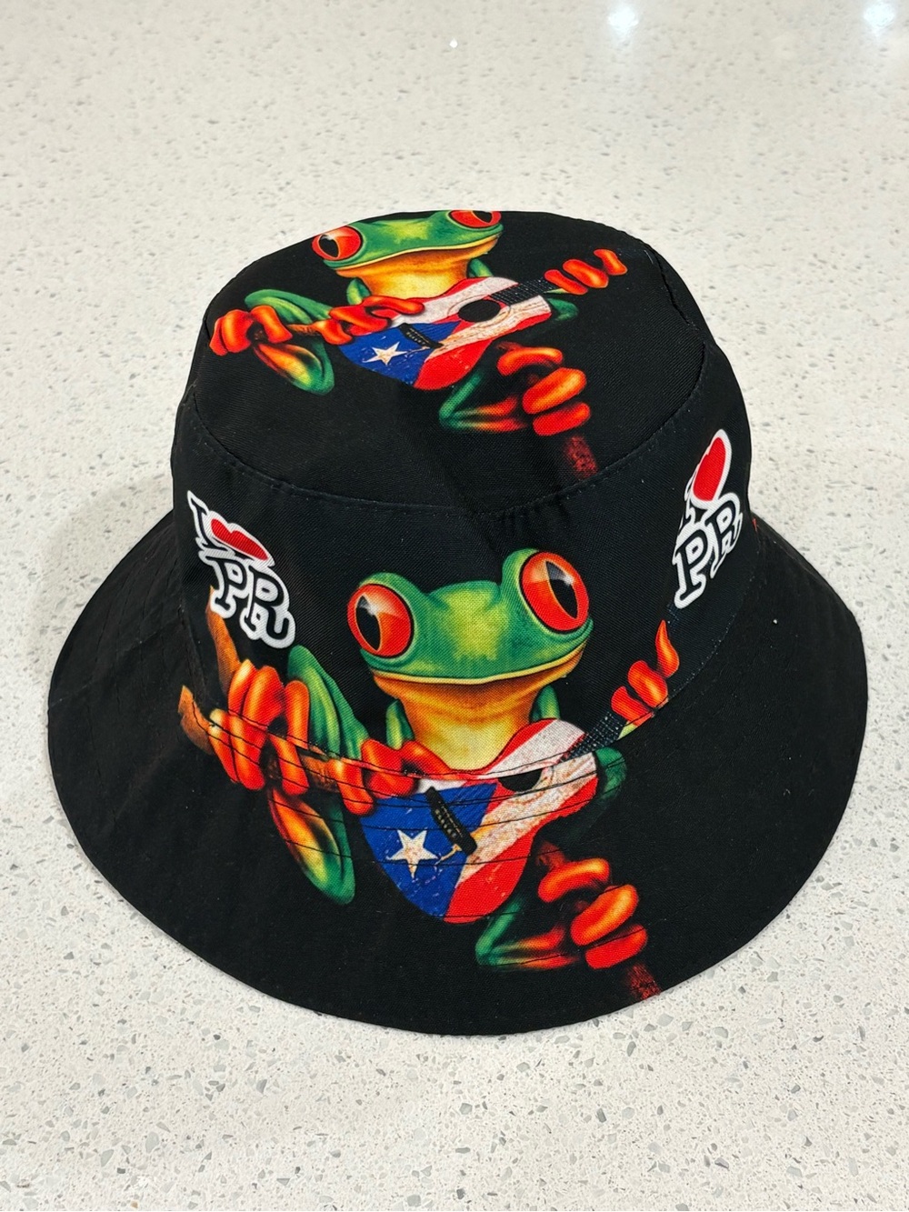 New Puerto Rico Coqui Frog Bucket Hat Flag One Size Fits All Boricua Hat